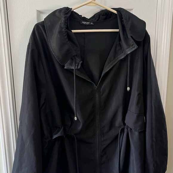 ➕ Shein Curve Light Weight Hooded Utility Jacket Size 2XL - Picture 3 of 8